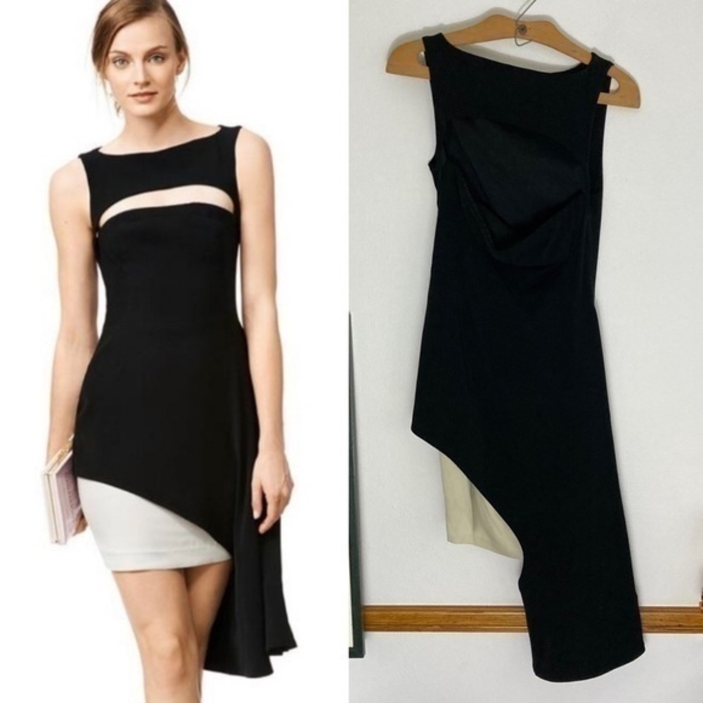Opening Ceremony asymmetrical split black dress size 4
